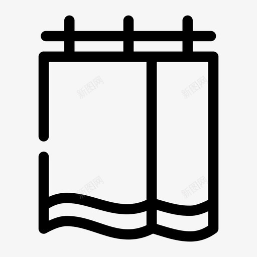 窗帘房屋规划间隙介质图标svg_新图网 https://ixintu.com 介质 房屋 窗帘 规划 间隙