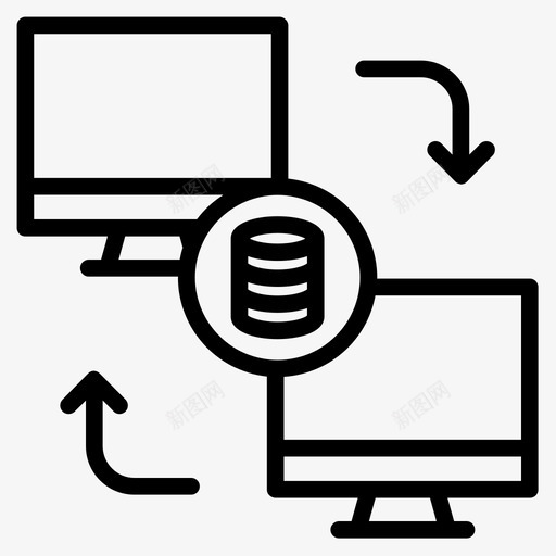 传输数据科学2线性图标svg_新图网 https://ixintu.com 传输 数据 科学 线性