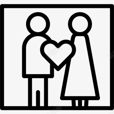 婚礼家庭住宅直系亲属图标图标