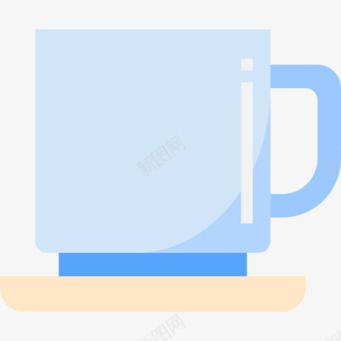 咖啡杯办公用品3个扁平图标图标