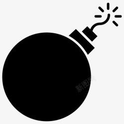 平面武器素材炸弹危险爆炸性武器图标高清图片