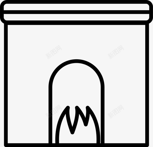 壁炉火焰冬天图标svg_新图网 https://ixintu.com 冬天 壁炉 火焰