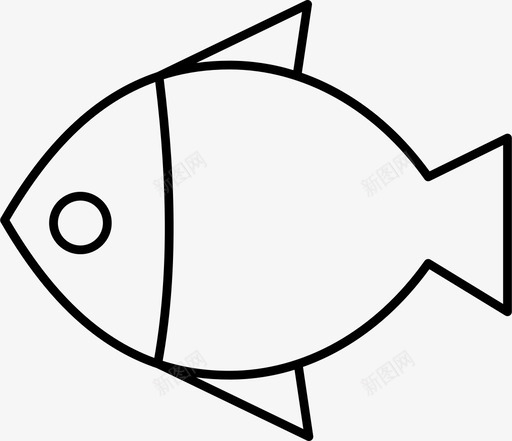 鱼动物食物图标svg_新图网 https://ixintu.com 动物 食物