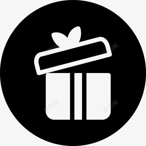 礼品礼盒礼品盒图标svg_新图网 https://ixintu.com 派对圆形填充物 礼品 礼品盒 礼物 礼盒
