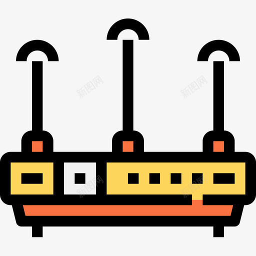 路由器业务要素4线颜色图标svg_新图网 https://ixintu.com 业务 要素 路由器 颜色