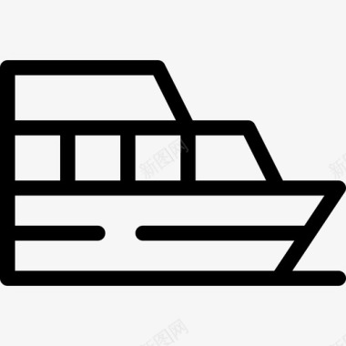 游艇新加坡直线型图标图标