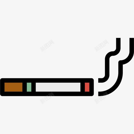 吸烟机场116线性颜色图标svg_新图网 https://ixintu.com 吸烟 机场116 线性颜色