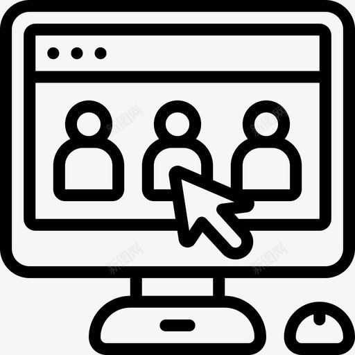 计算机招聘直线图标svg_新图网 https://ixintu.com 招聘 直线 计算机