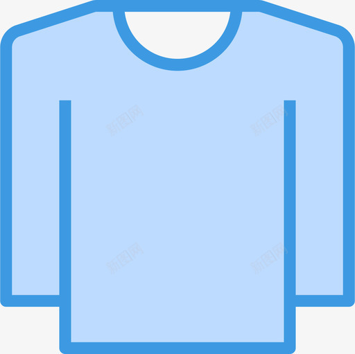 衬衫衣服87蓝色图标svg_新图网 https://ixintu.com 蓝色 衣服87 衬衫