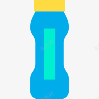 水瓶运动和游戏10扁平图标图标