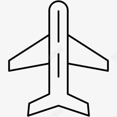飞机飞行航空轮廓图标图标