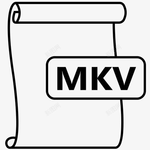 mkv文件格式matroska图标svg_新图网 https://ixintu.com matroska mkv 多媒体 文件 格式