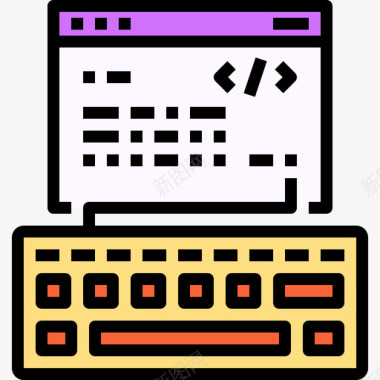 键盘网页开发41线颜色图标图标