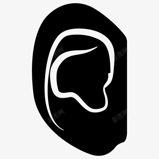 人耳听觉人体器官图标svg_新图网 https://ixintu.com 人体器官 人耳 医用植入物 听觉 耳科 骨科假体