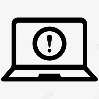 笔记本电脑错误警告网络安全图标图标