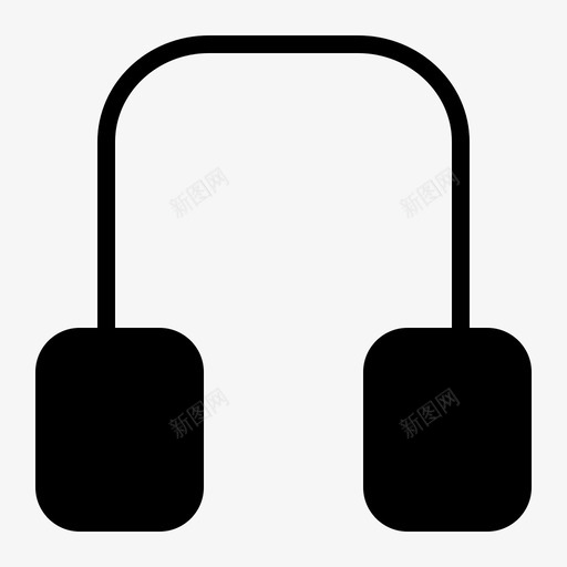 耳机音频音乐图标svg_新图网 https://ixintu.com 字形 耳机 音乐 音频