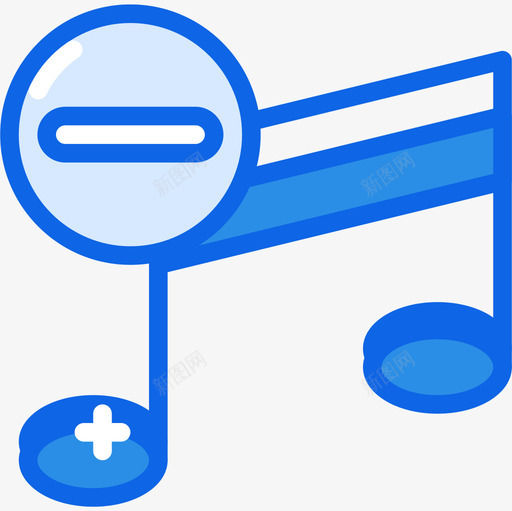 音乐科技16蓝色图标svg_新图网 https://ixintu.com 科技 蓝色 音乐