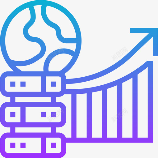 大数据数据分析3梯度图标svg_新图网 https://ixintu.com 大数 数据 数据分析 梯度