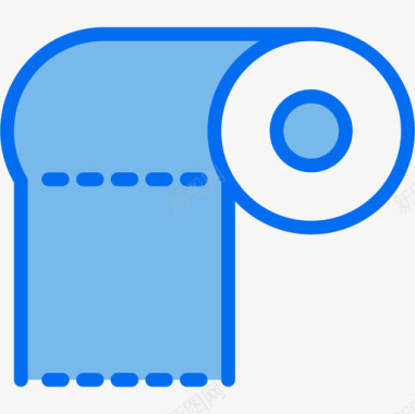 卫生纸清洁设备2蓝色图标图标