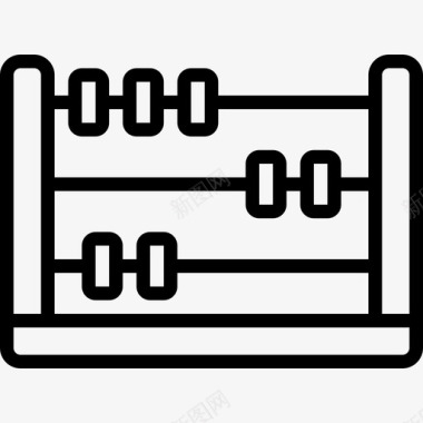 算盘玩具19直线图标图标