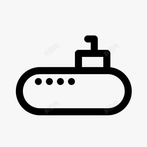 潜艇深海海军图标svg_新图网 https://ixintu.com 海军 深海 潜艇 简单的海运 运输