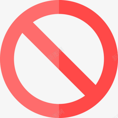 禁止公共标志平面图标图标