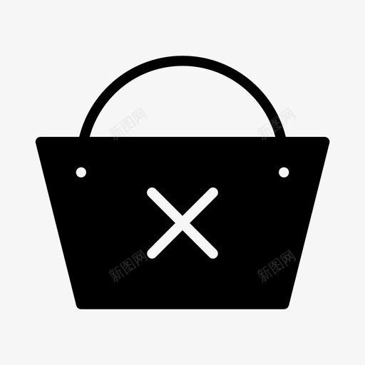 删除产品取消购买图标svg_新图网 https://ixintu.com 产品 删除 取消 标志 标志符 符号 购买 购物袋