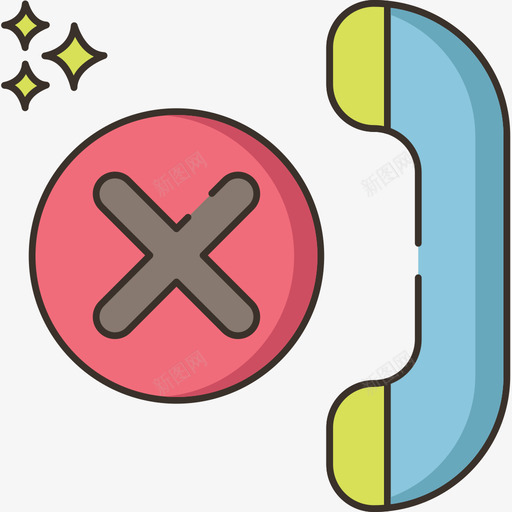 电话联系方式图标线条颜色svg_新图网 https://ixintu.com 电话 线条颜色 联系方式图标
