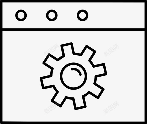 网站浏览器设备图标svg_新图网 https://ixintu.com 互联网 浏览器 网站 设备 设置