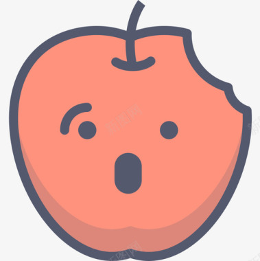 苹果美食家线性颜色图标图标