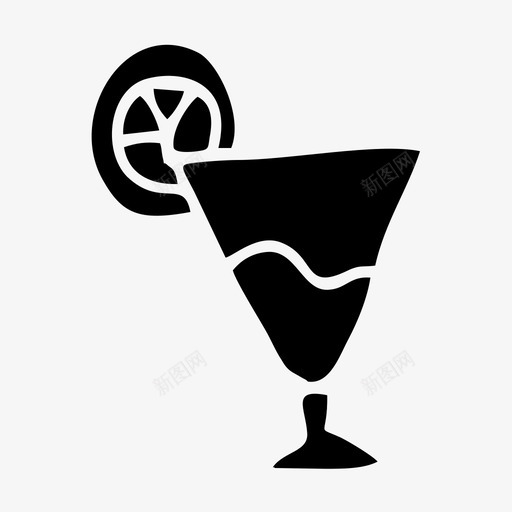 mocktail庆祝饮料图标svg_新图网 https://ixintu.com mocktail 图标 字形 庆祝 派对 玻璃杯 饮料