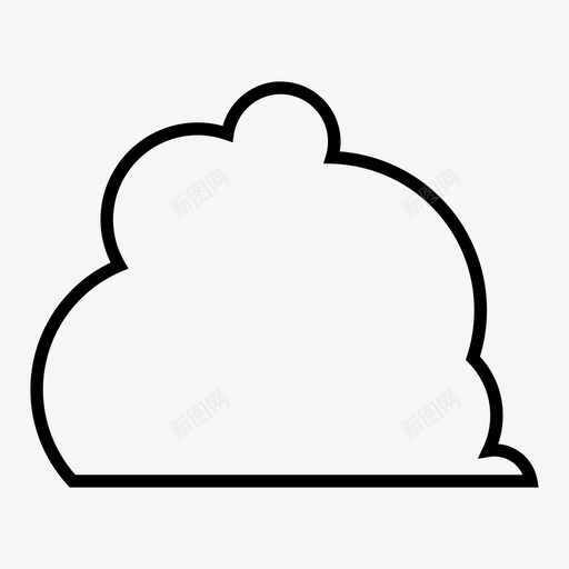 云气泡雾图标svg_新图网 https://ixintu.com 云线 天空 服务器 气泡
