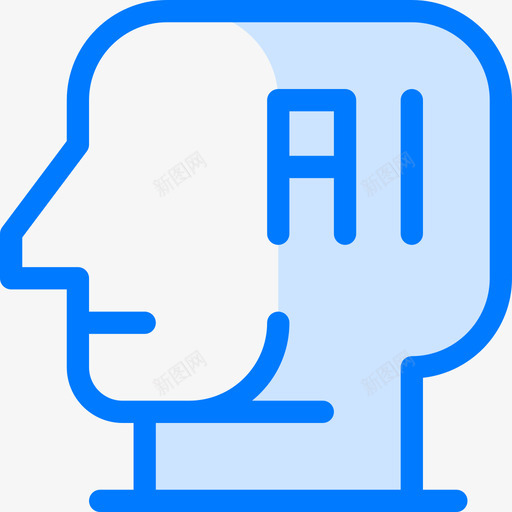 机器人人工智能30蓝色图标svg_新图网 https://ixintu.com 人工智能 机器人 蓝色