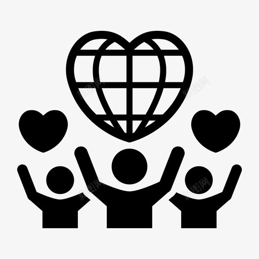 慈善爱心帮助图标svg_新图网 https://ixintu.com 世界 帮助 慈善 支持 爱心