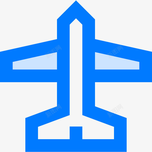 飞机飞机4蓝色图标svg_新图网 https://ixintu.com 蓝色 飞机