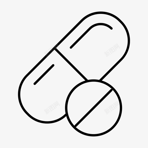 药丸药物治疗图标svg_新图网 https://ixintu.com 数字医疗技术和医学 治疗 药丸 药物