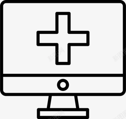 健康计算机医疗图标图标