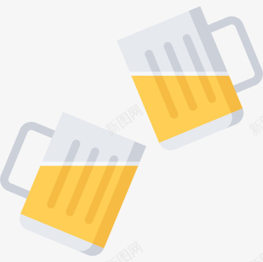 啤酒45号酒吧平淡图标图标