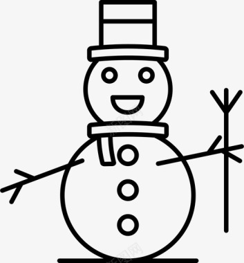 雪人圣诞节图标图标