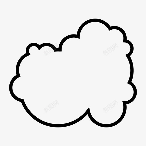 云泡沫海绵图标svg_新图网 https://ixintu.com 云线 天气 泡沫 海绵