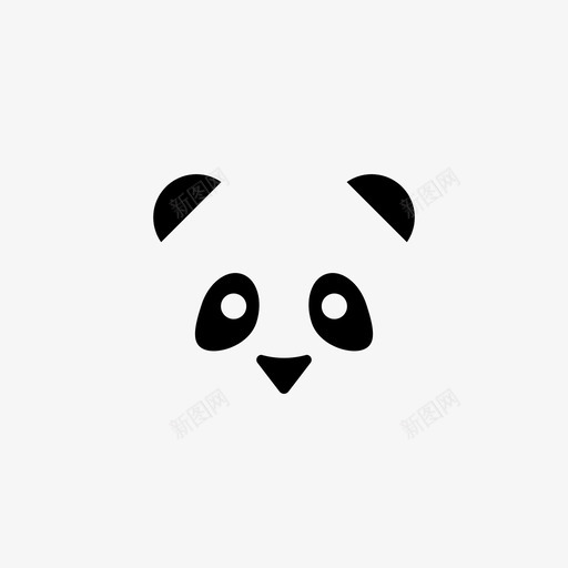 熊猫动物熊图标svg_新图网 https://ixintu.com 中国 动物 可爱 熊 熊猫
