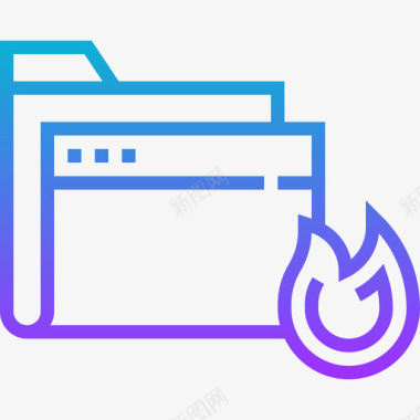 感染文件夹网络抢劫4梯度图标图标