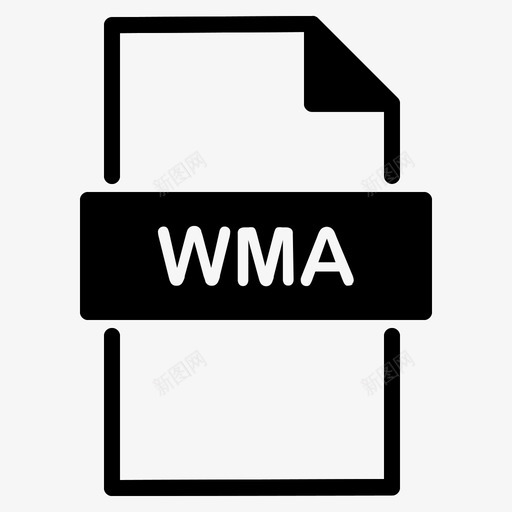 wma文档扩展名图标svg_新图网 https://ixintu.com wma 扩展名 文件 文档 类型