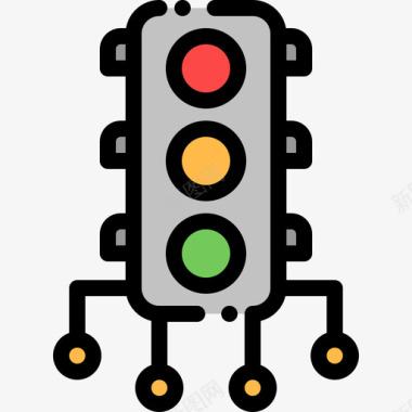 红绿灯智慧城市15线颜色图标图标
