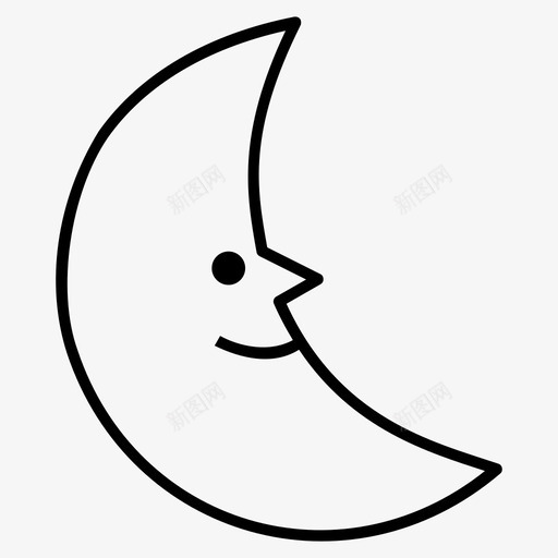 月亮夜晚行星图标svg_新图网 https://ixintu.com 夜晚 太空 月亮 睡眠 行星