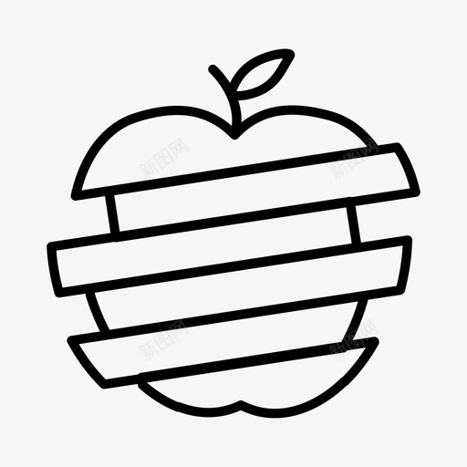 苹果片切片食品图标svg_新图网 https://ixintu.com 切片 水果 苹果 食品