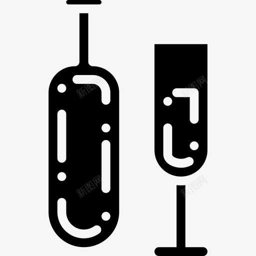 香槟饮料和饮料3固体图标svg_新图网 https://ixintu.com 固体 饮料和饮料3 香槟