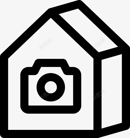 家相机房子图标svg_新图网 https://ixintu.com 多米克 家 房子 照片 相机