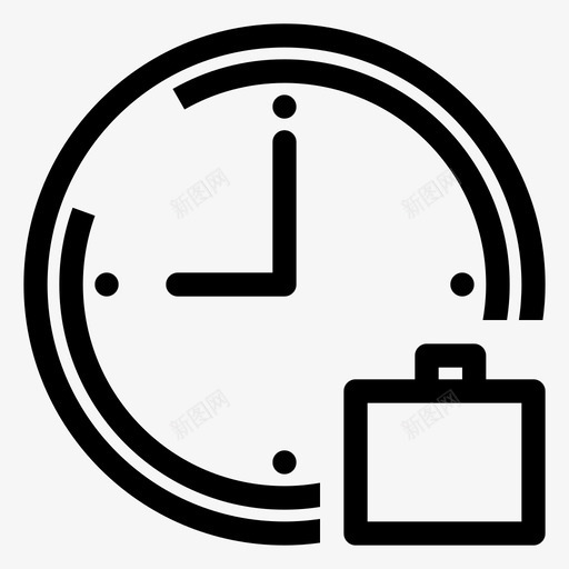 工作时间业务时钟图标svg_新图网 https://ixintu.com 业务 工作 时钟 时间