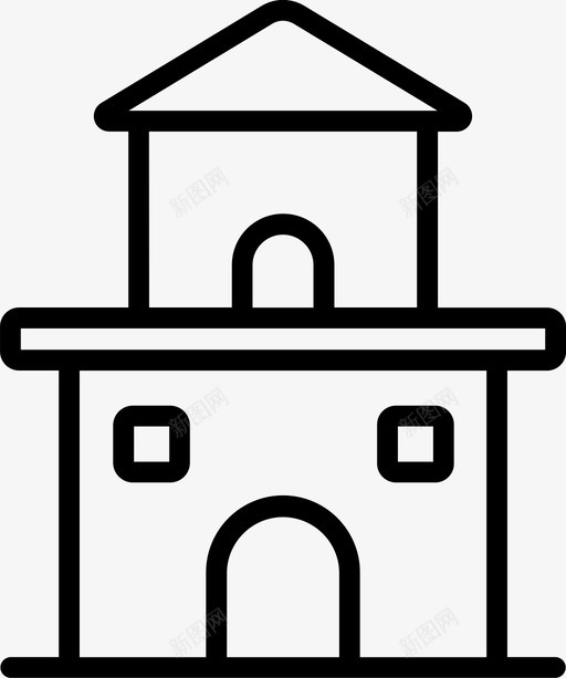 家城市元素房子图标svg_新图网 https://ixintu.com 住宅 城市元素 家 房子